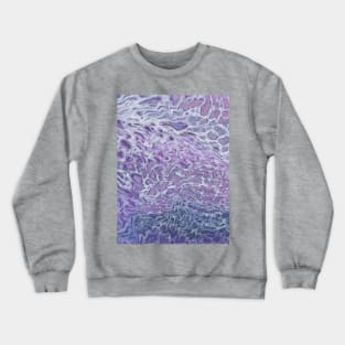 Lilac Acrylic Pouring Abstract Fluid Art Crewneck Sweatshirt